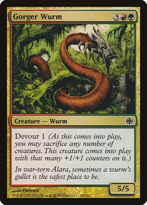 Wurm dalla Gola Profonda Card Front