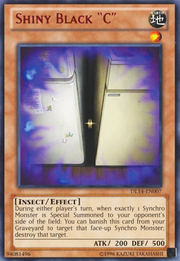 Shiny Black "C" Card Front