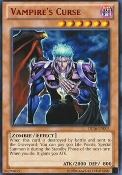 Vampire's Curse Card Front
