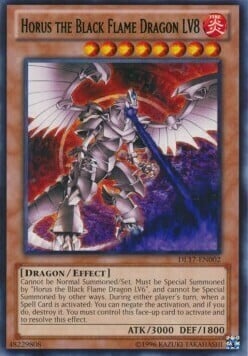 Horus the Black Flame Dragon LV8 Card Front