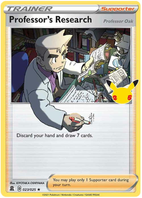 Professor's Research - Professor Oak Card Front