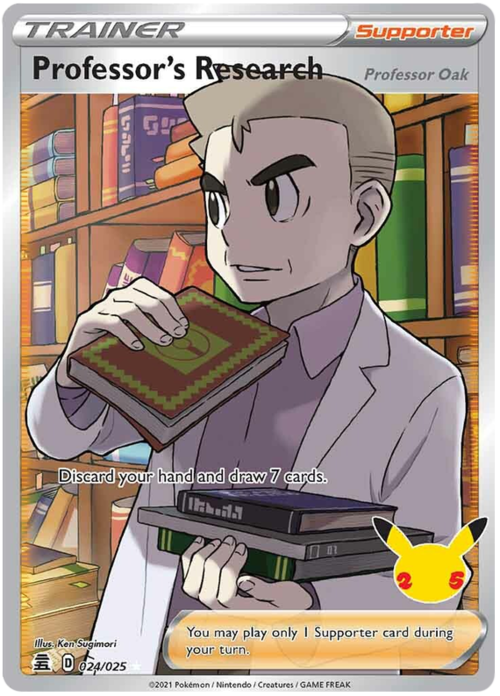Professor's Research - Professor Oak Card Front