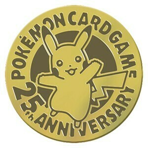 25th Anniversary Golden Box Metal Pikachu Coin
