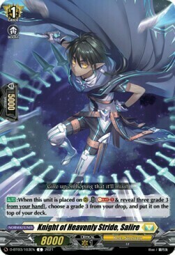 Knight of Heavenly Stride, Salire Card Front