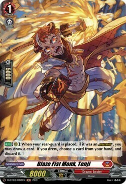 Blaze Fist Monk, Tenji [D Format] Card Front