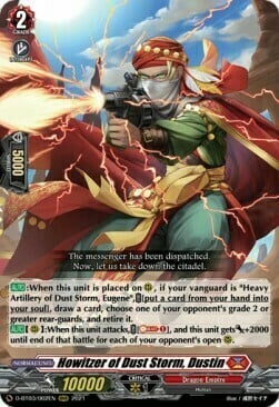 Howitzer of Dust Storm, Dustin Card Front
