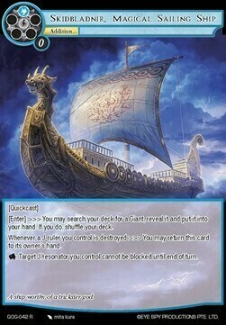 Skidbladnir, Magical Sailing Ship Card Front
