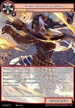 Flame Soldier of Ma'at Card Front