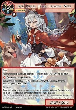 Red Riding Hood, Crimson Wolf Card Front