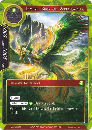 Divine Bird of Attoractia Card Front