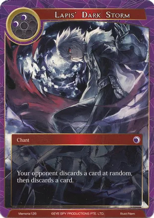 Lapis' Dark Storm Card Front