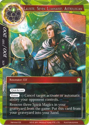 Laurite, Seven Luminaries Astrologian Card Front