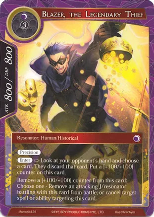 Blazer, the Legendary Thief Card Front