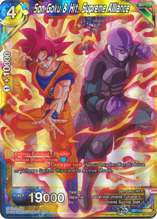 Son Goku & Hit, Supreme Alliance Card Front
