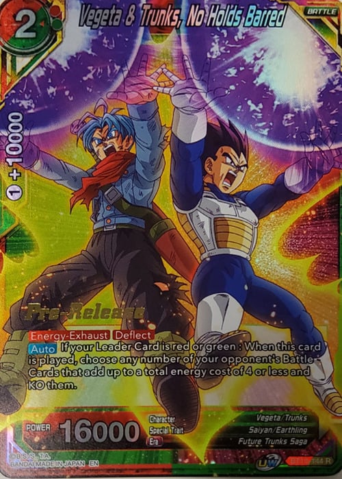 Vegeta & Trunks, No Holds Barred Card Front