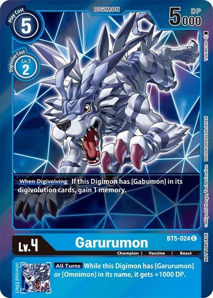 Garurumon Card Front