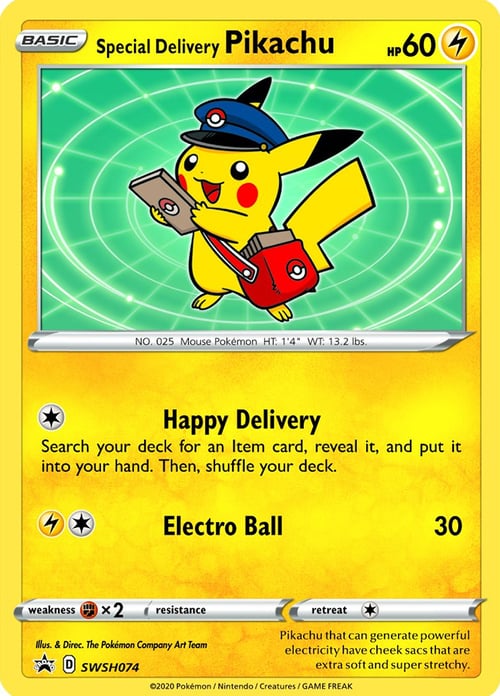 Special Delivery Pikachu Card Front