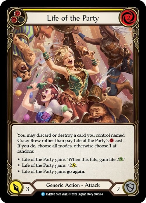 Life of the Party - Yellow Card Front