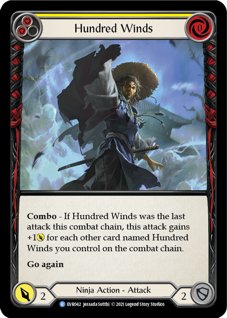 Hundred Winds - Yellow Card Front