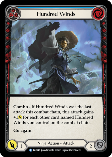 Hundred Winds (Blue) Card Front