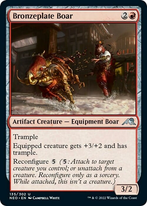 Bronzeplate Boar Card Front