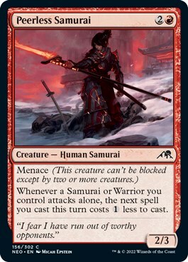 Peerless Samurai Card Front