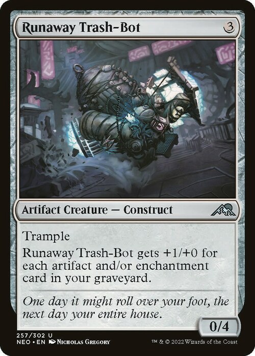 Runaway Trash-Bot Card Front