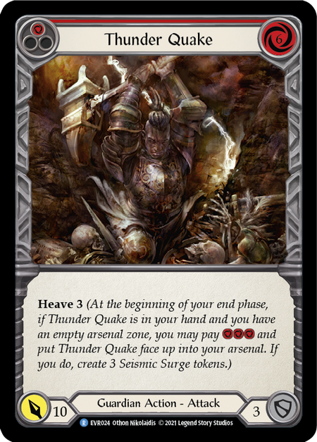 Thunder Quake (Red) Card Front