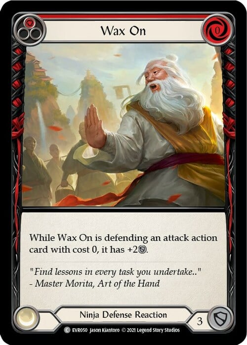 Wax On - Red Card Front