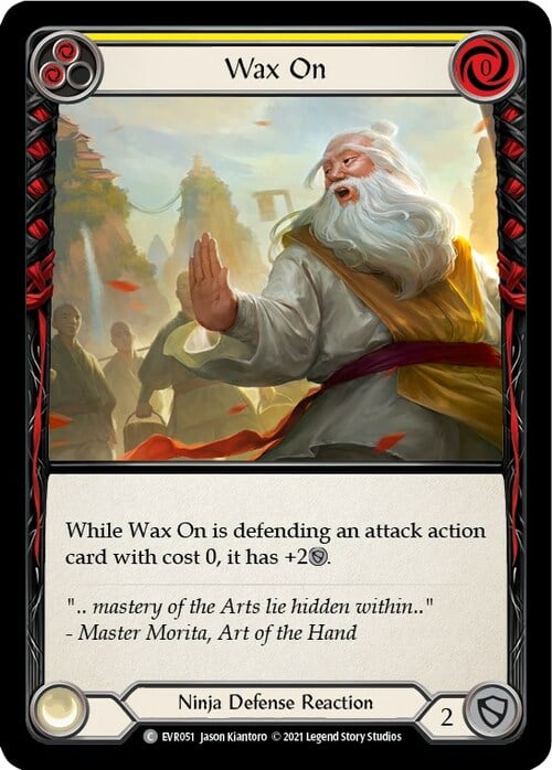 Wax On - Yellow Card Front