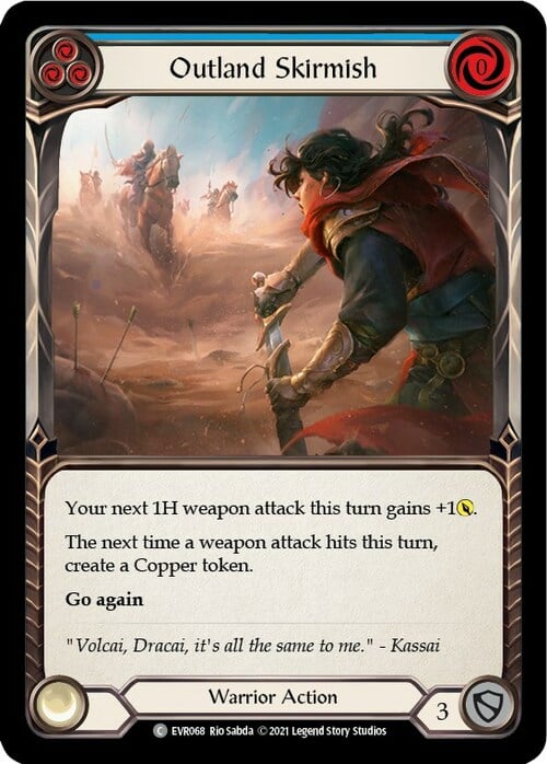 Outland Skirmish (Blue) Card Front