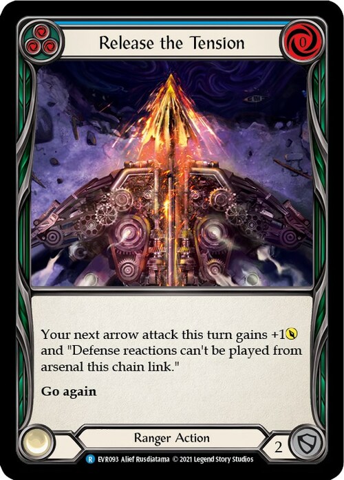 Release the Tension - Blue Card Front