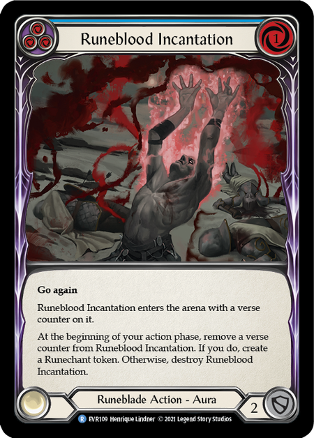 Runeblood Incantation - Blue Card Front