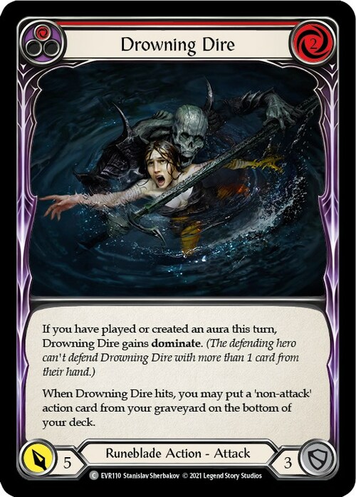 Drowning Dire - Red Card Front