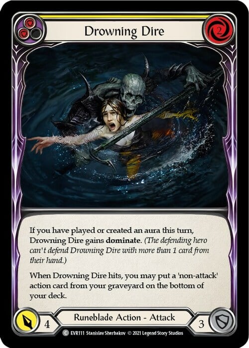 Drowning Dire - Yellow Card Front