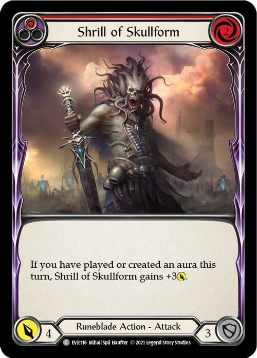 Shrill of Skullform - Red Card Front