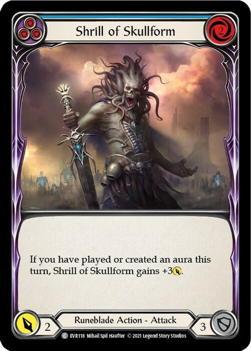 Shrill of Skullform - Blue Card Front