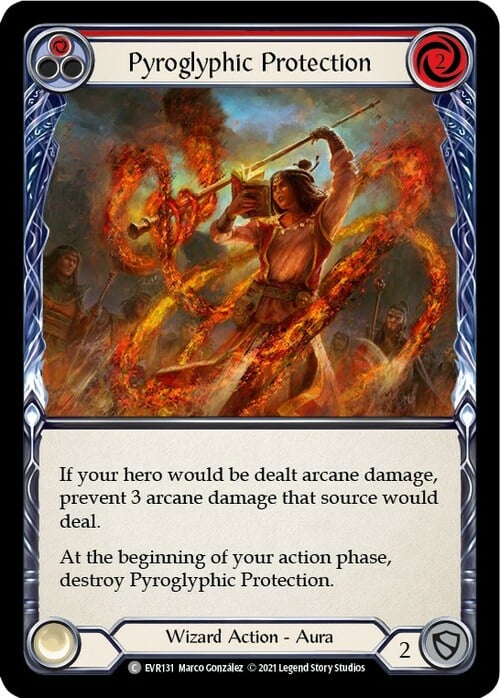 Pyroglyphic Protection - Red Card Front