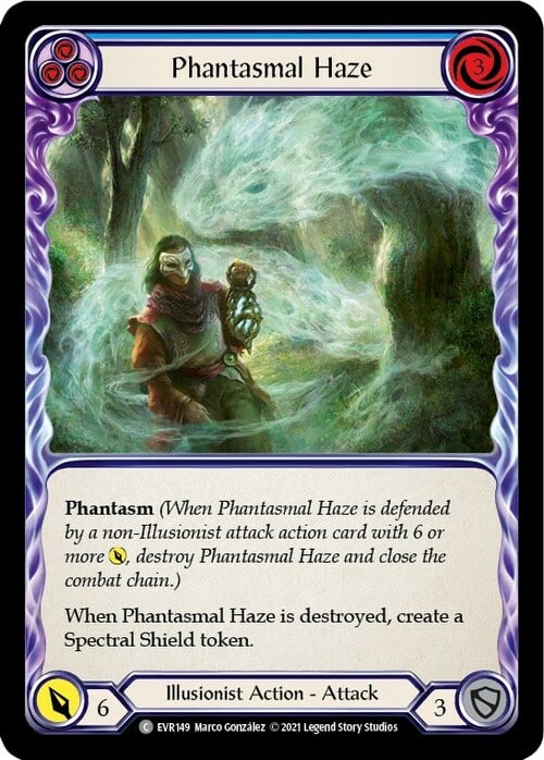 Phantasmal Haze - Blue Card Front