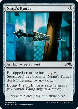 Kunai del Ninja Card Front