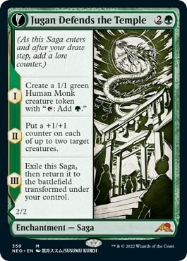 Jugan Defends the Temple // Remnant of the Rising Star Card Front
