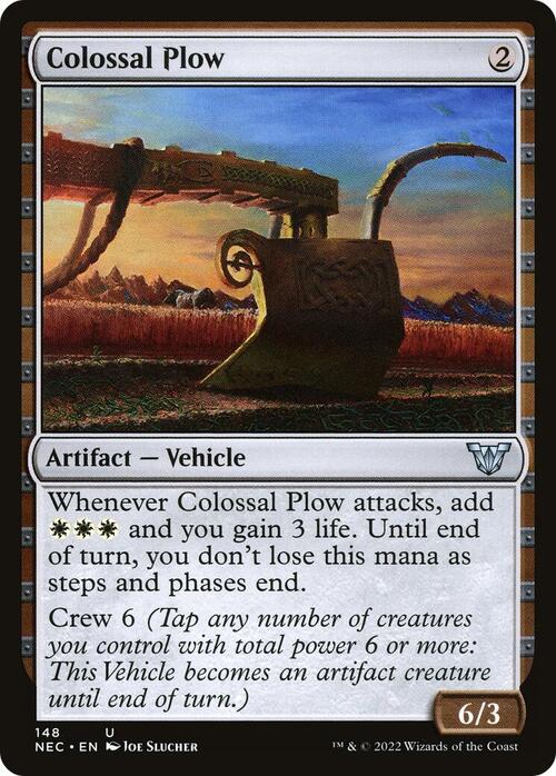 Colossal Plow Card Front