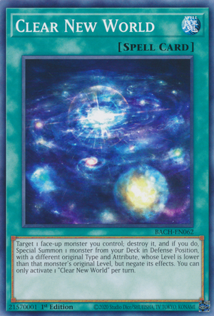Clear New World Card Front