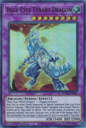 Drago Tiranno Occhi Blu Card Front