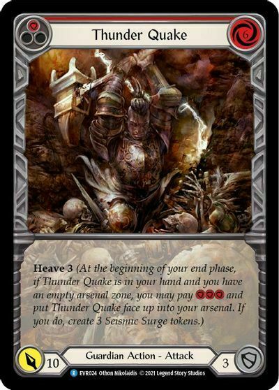 Thunder Quake - Red Card Front