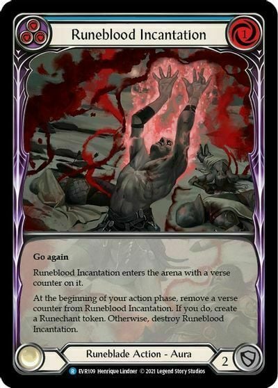 Runeblood Incantation - Blue Card Front