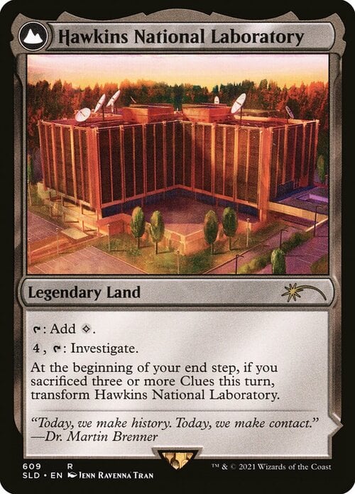 Hawkins National Laboratory // The Upside Down Card Front
