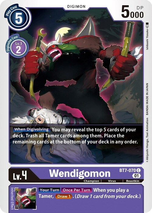 Wendigomon Card Front