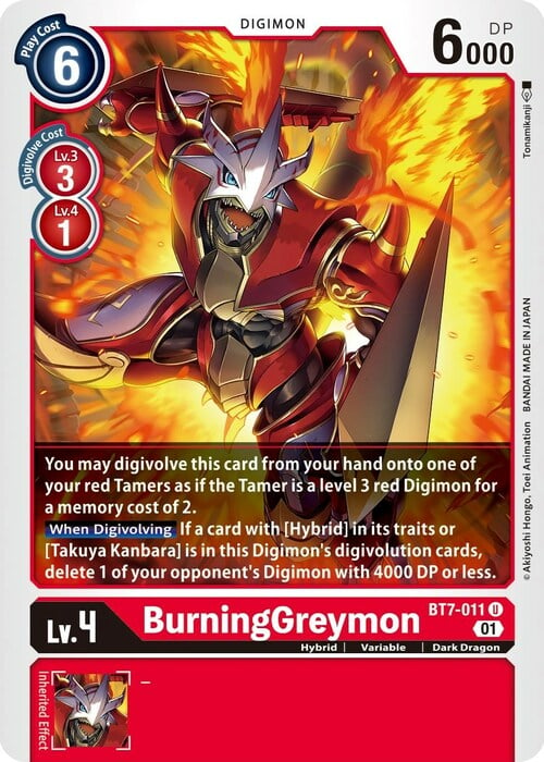 BurningGreymon Card Front