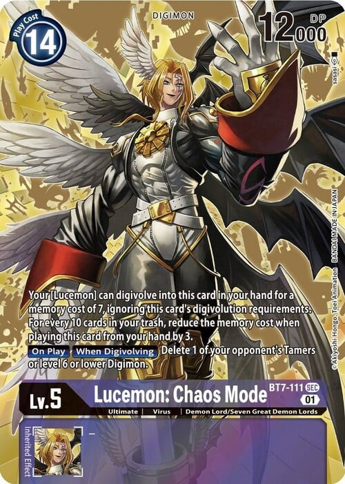 Lucemon: Chaos Mode Card Front